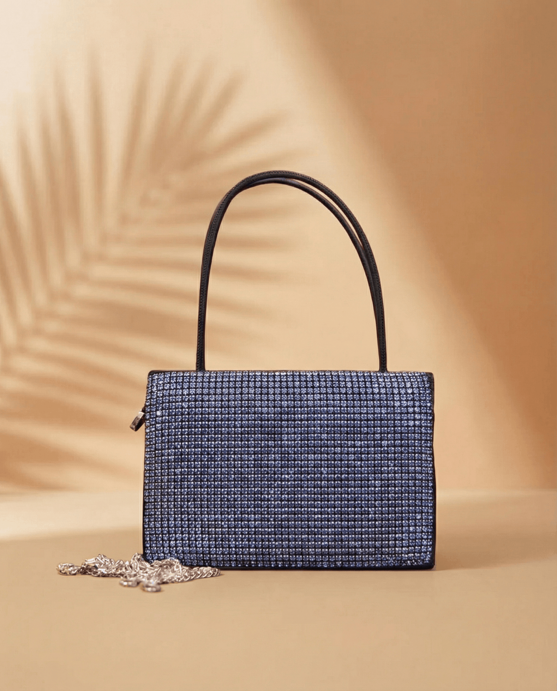 Crystal-Embellished Mini Tote