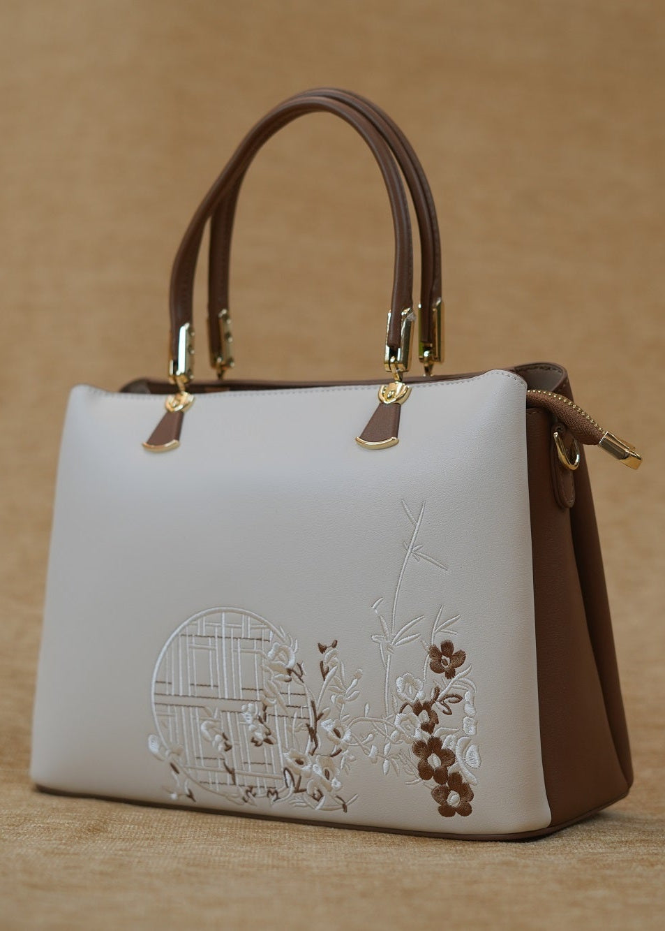 Maya Ivory - Brown Handbag