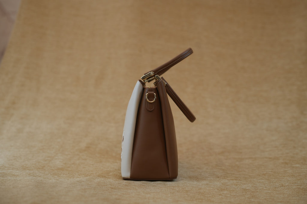Maya Ivory - Brown Handbag