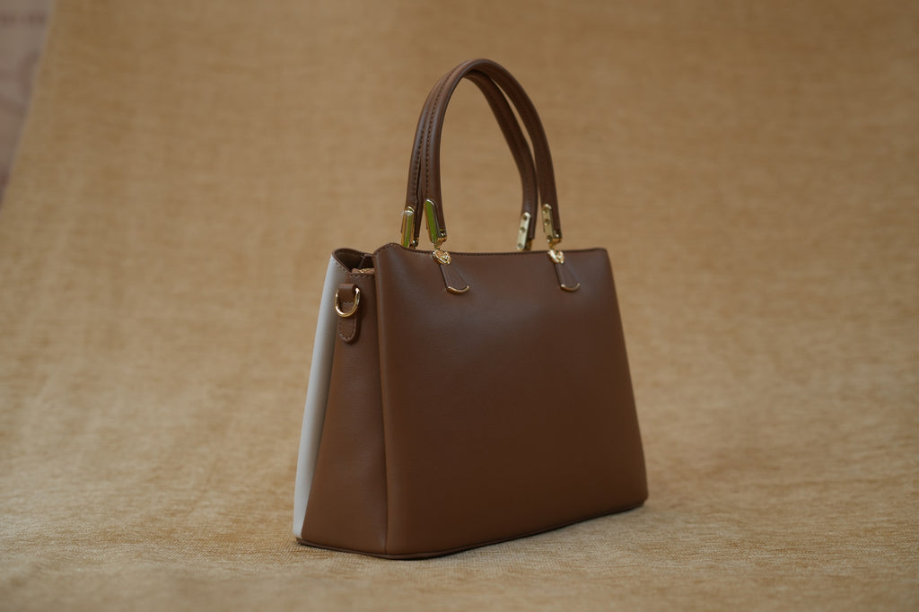 Maya Ivory - Brown Handbag