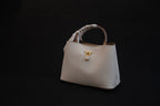 Shubra White Scarf Handbag