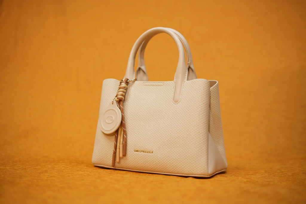 Maya Ivory Tassel Handbag