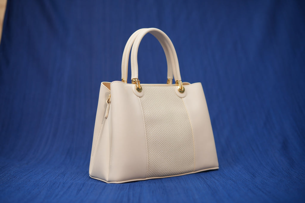 Shubra Pearl White Handbag