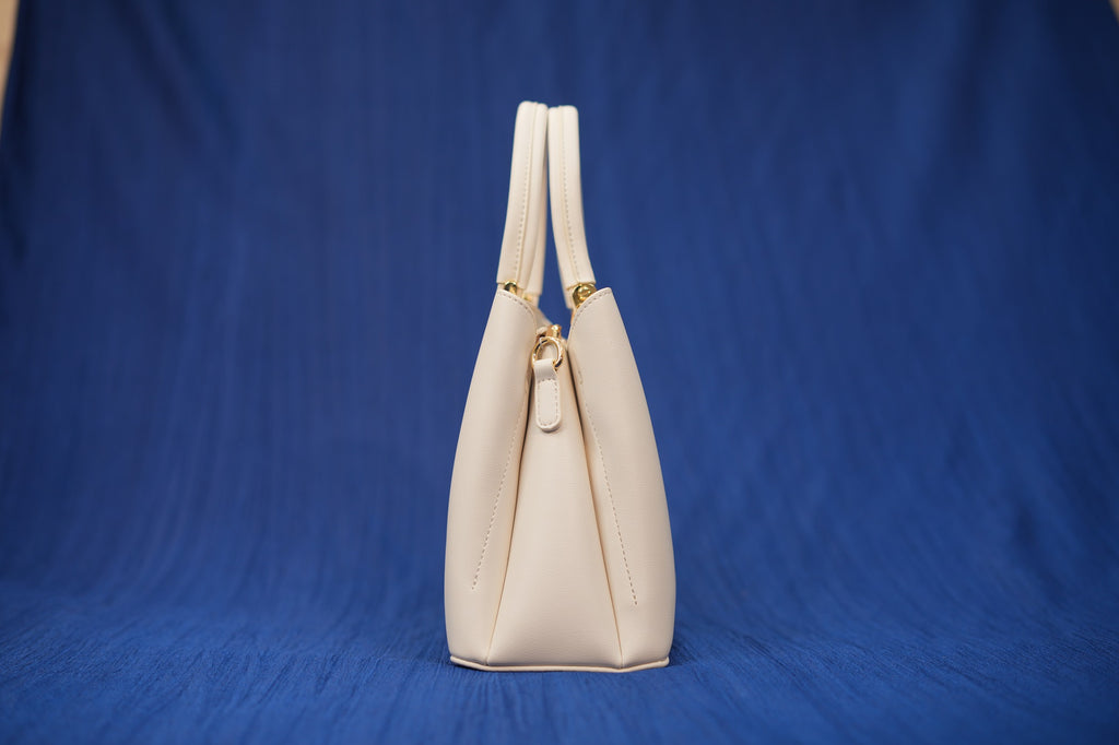 Shubra Pearl White Handbag