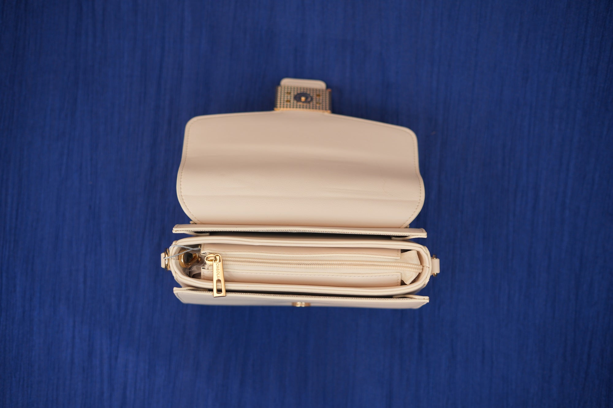Mira Beige Top Curve Bag