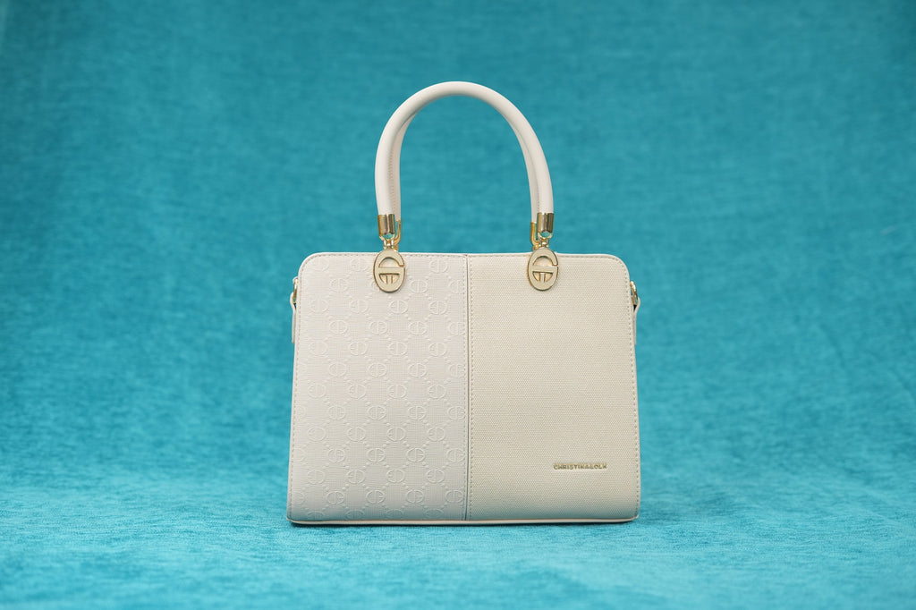 Maya Ivory Monogram Handbag