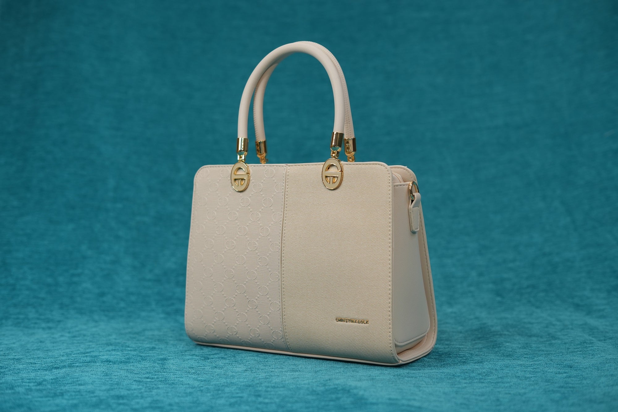 Maya Ivory Monogram Handbag