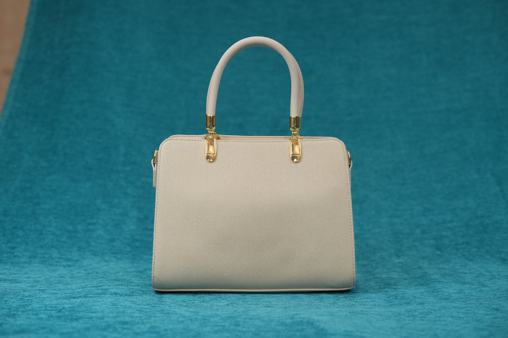 Maya Ivory Monogram Handbag