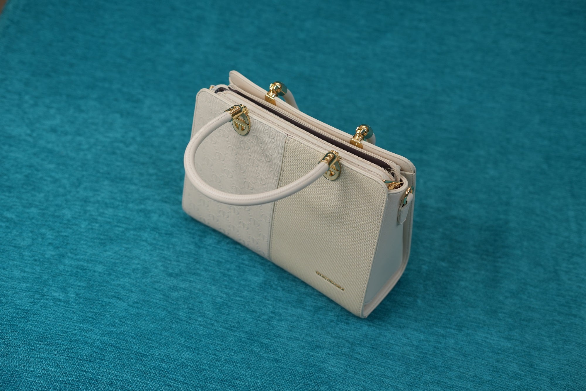 Maya Ivory Monogram Handbag