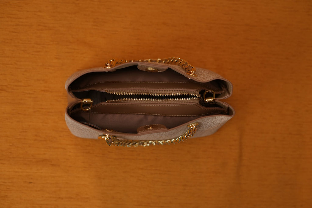 Gris Taupe Chain Totebag