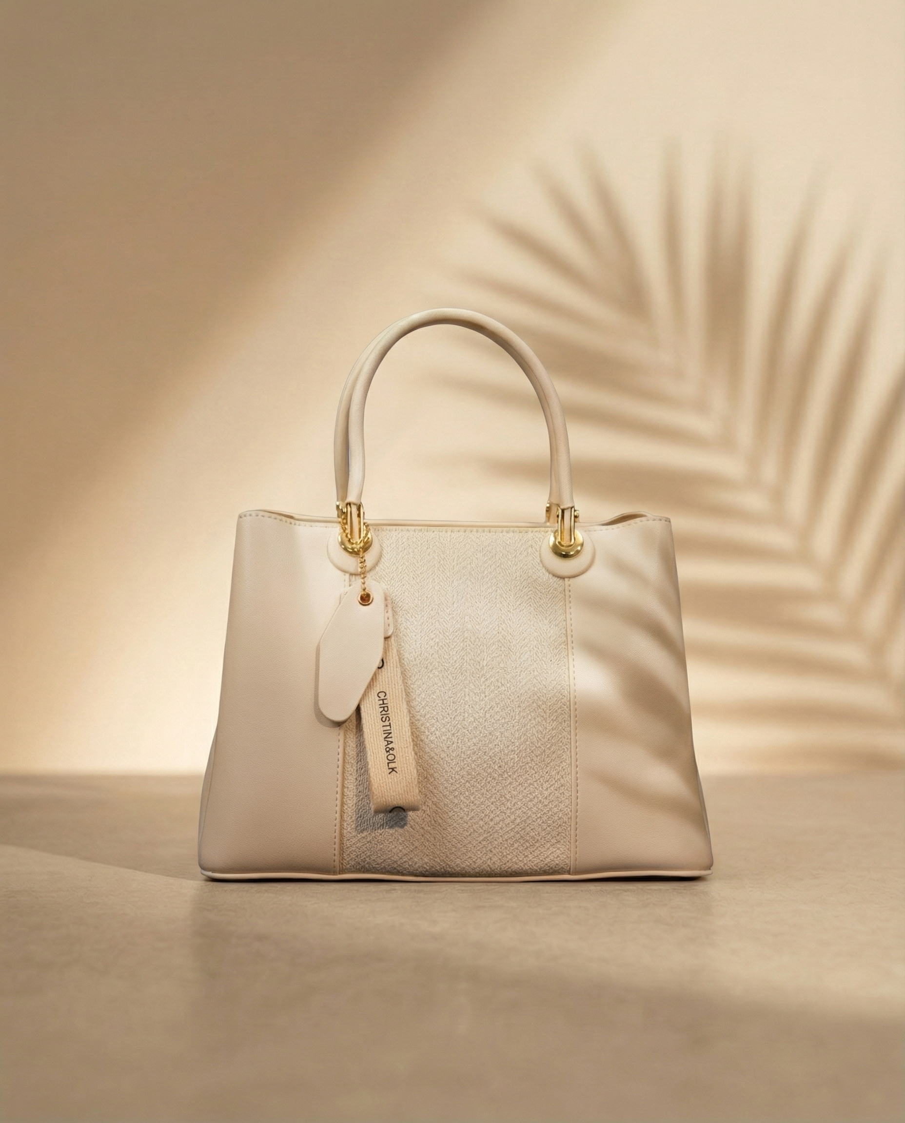 Shubra Pearl White Handbag