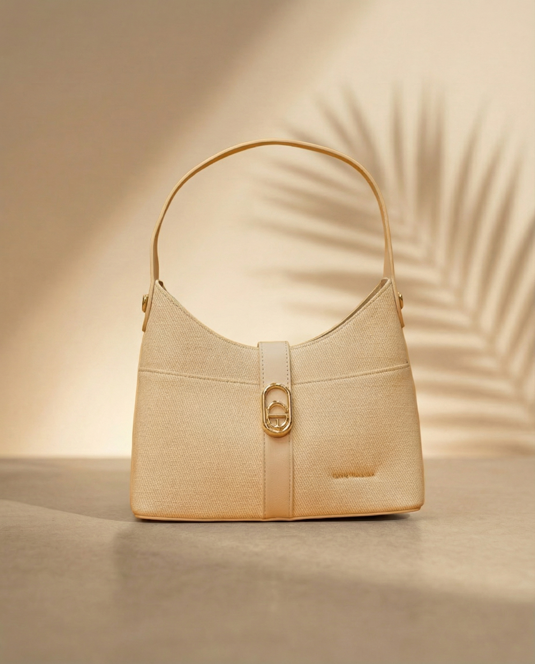 Mira Beige Top Curve Bag