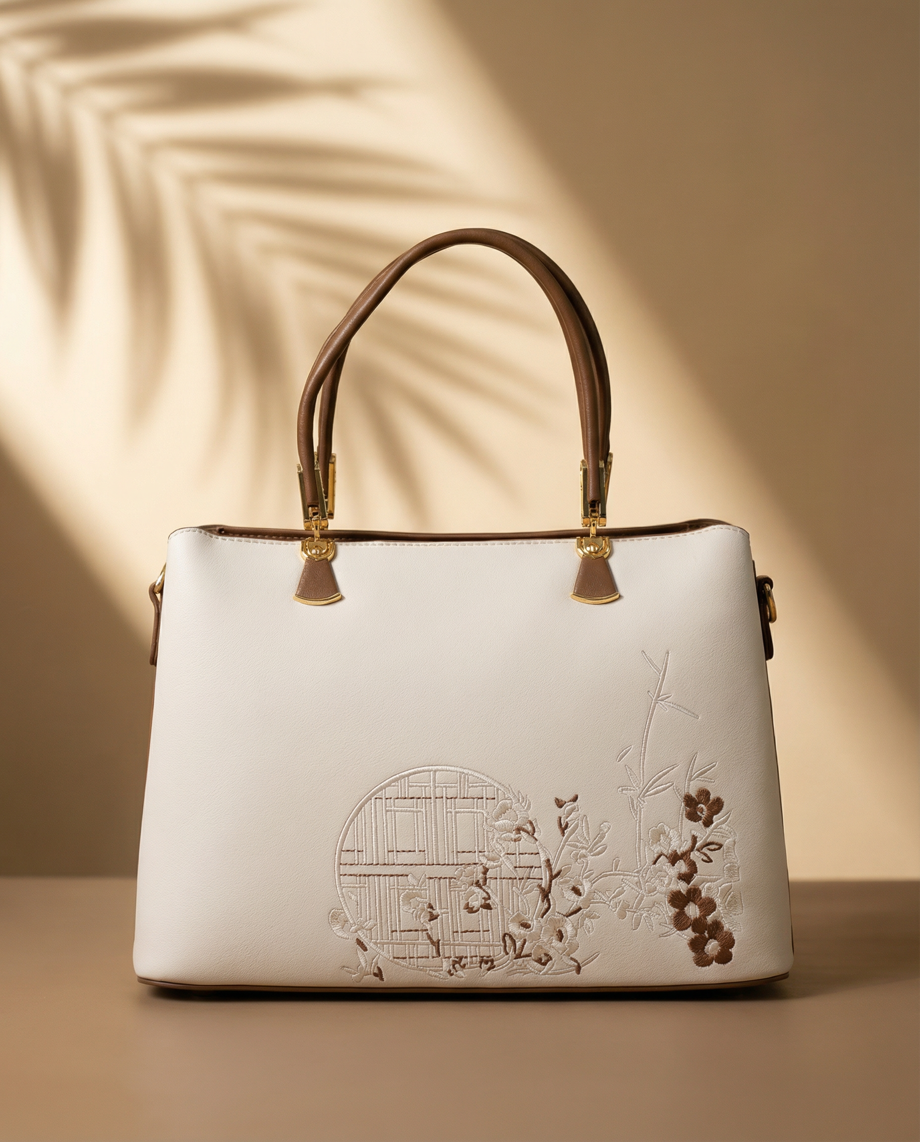 Maya Ivory - Brown Handbag